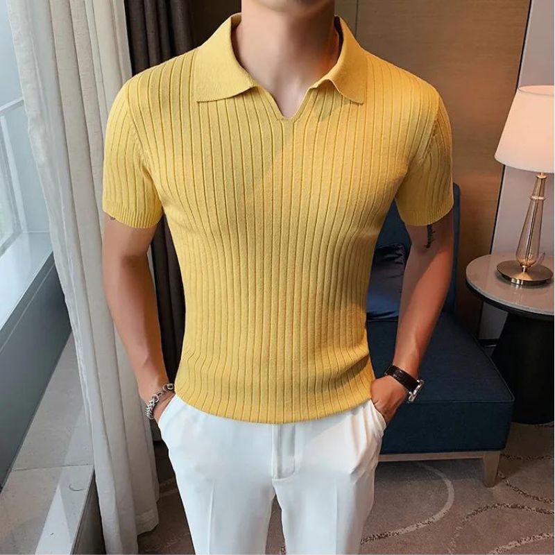 Camisa Polo Vintage Slim amarela