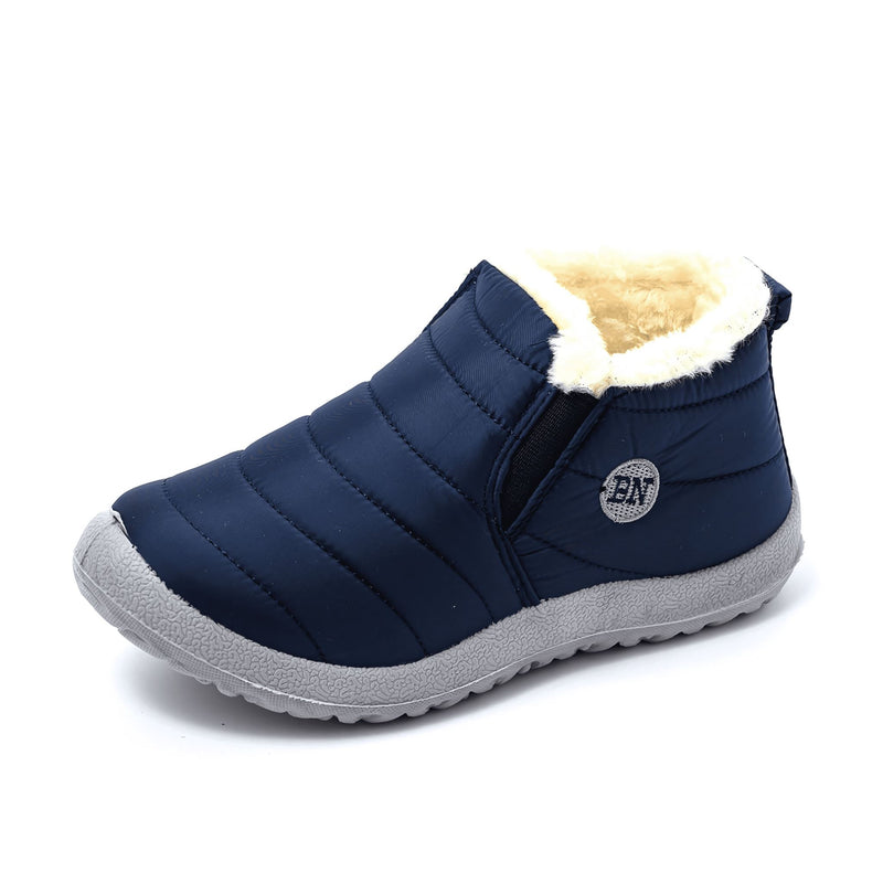 Bota de inverno aveludada feminina ConfortPlus bota de inverno femininna Loja Vitelli Azul 35 