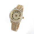Relógio Feminino Luxuoso Cravejado Relógio feminino Vitelli Dourado 
