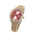 Relógio Feminino Luxuoso Cravejado Relógio feminino Vitelli Dourado rosa 