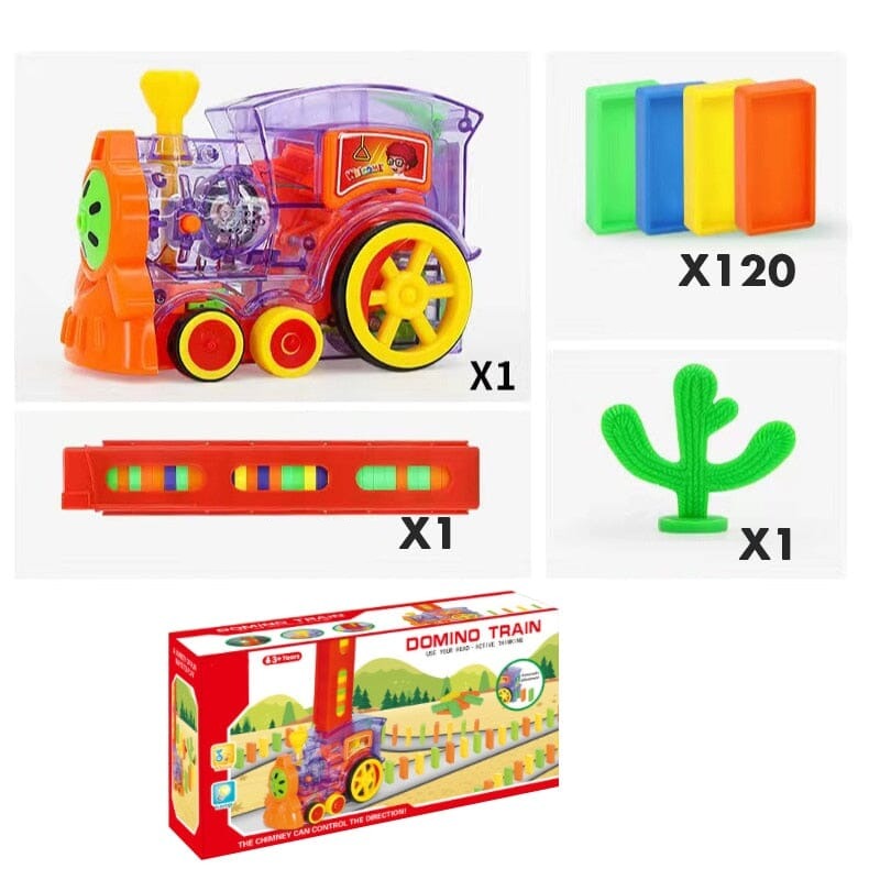 Trenzinho Mágico de Dominó Automático Vitelli Brinquedo infantil Vitelli 120 peças 